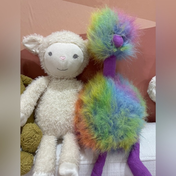 Retired Jellycat lot bundle bumbly teddy bear ostrich rainbow bashful dino pom - Picture 2 of 9